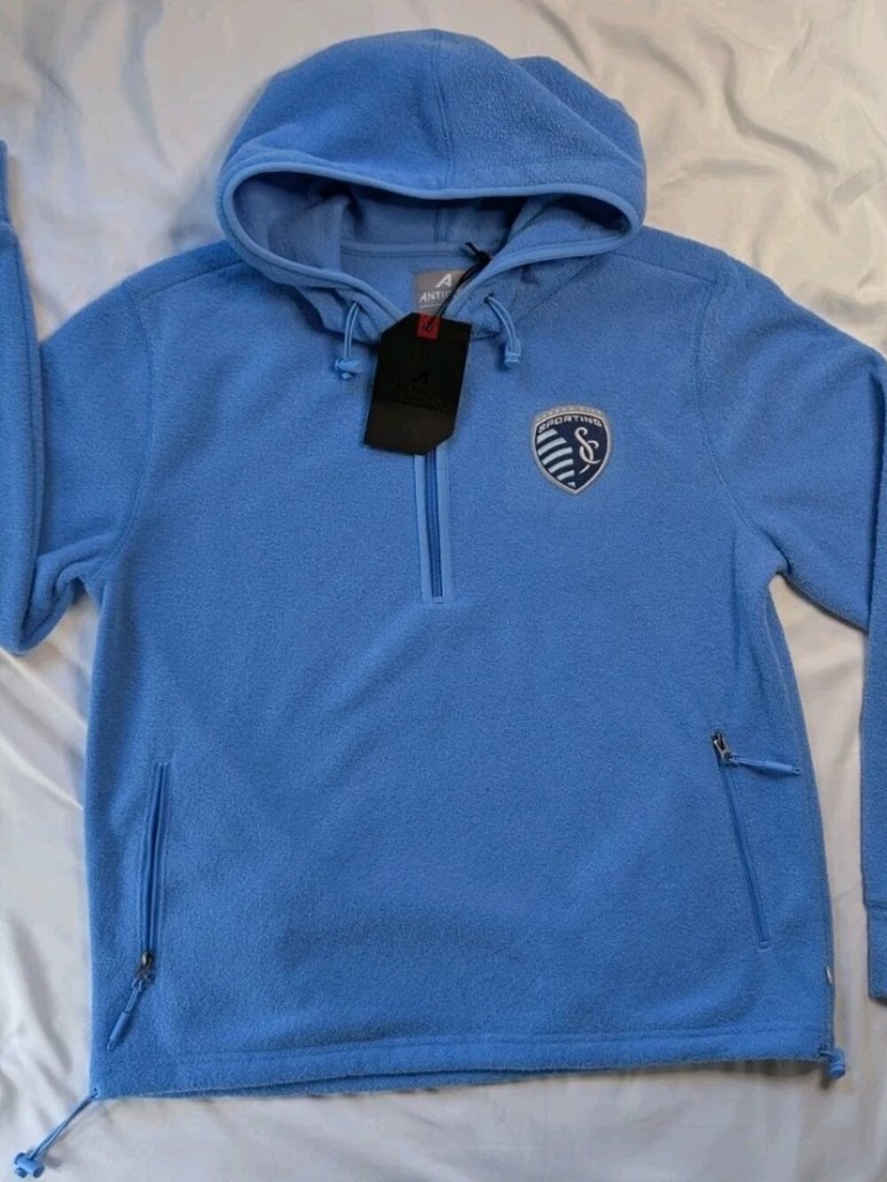 Antigua Sporting Kansas City 1/4 Zip Fleece Jacket Womens M